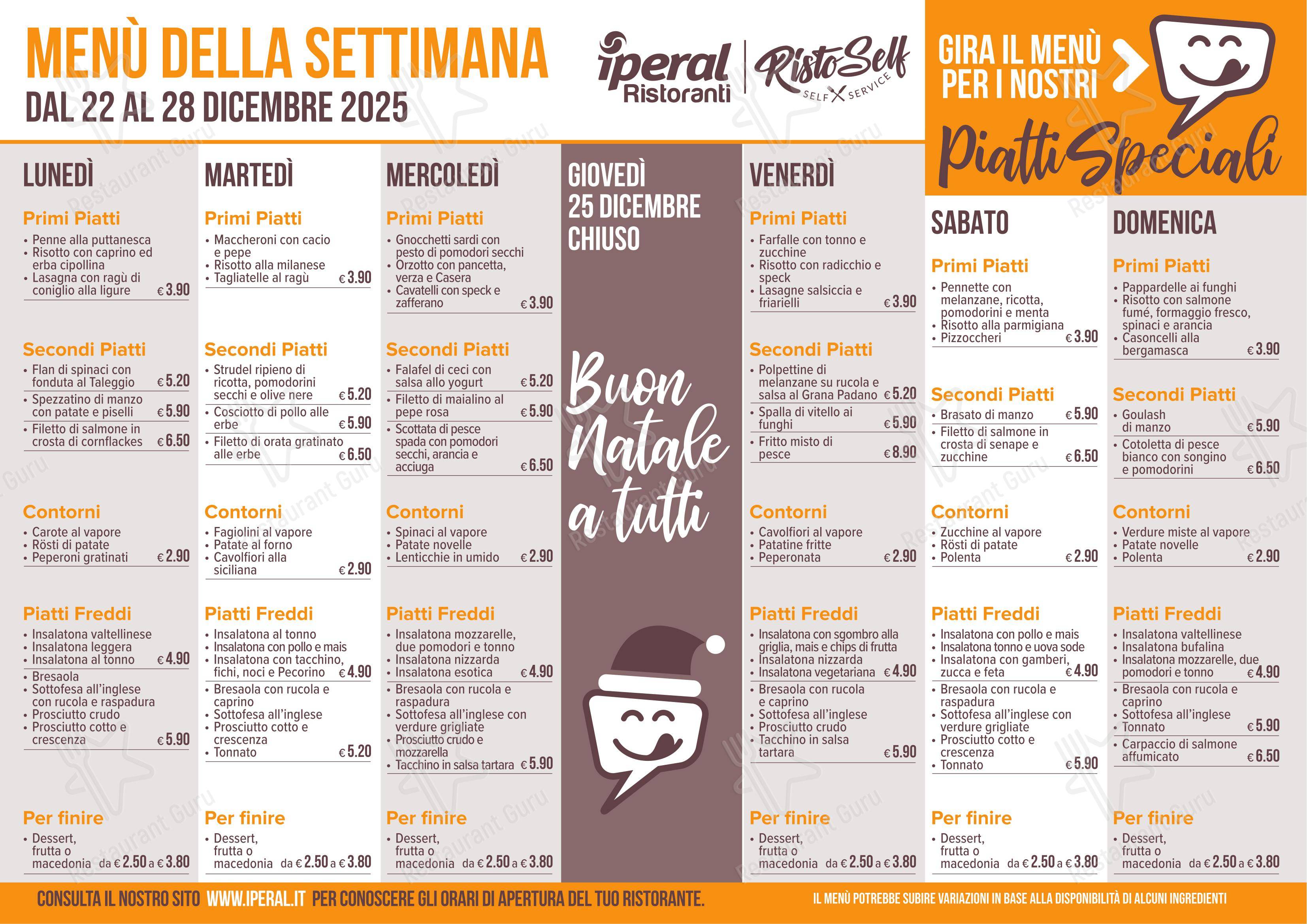 Menu di Iperal RistoBar - Fuentes - Коктейльная карта
