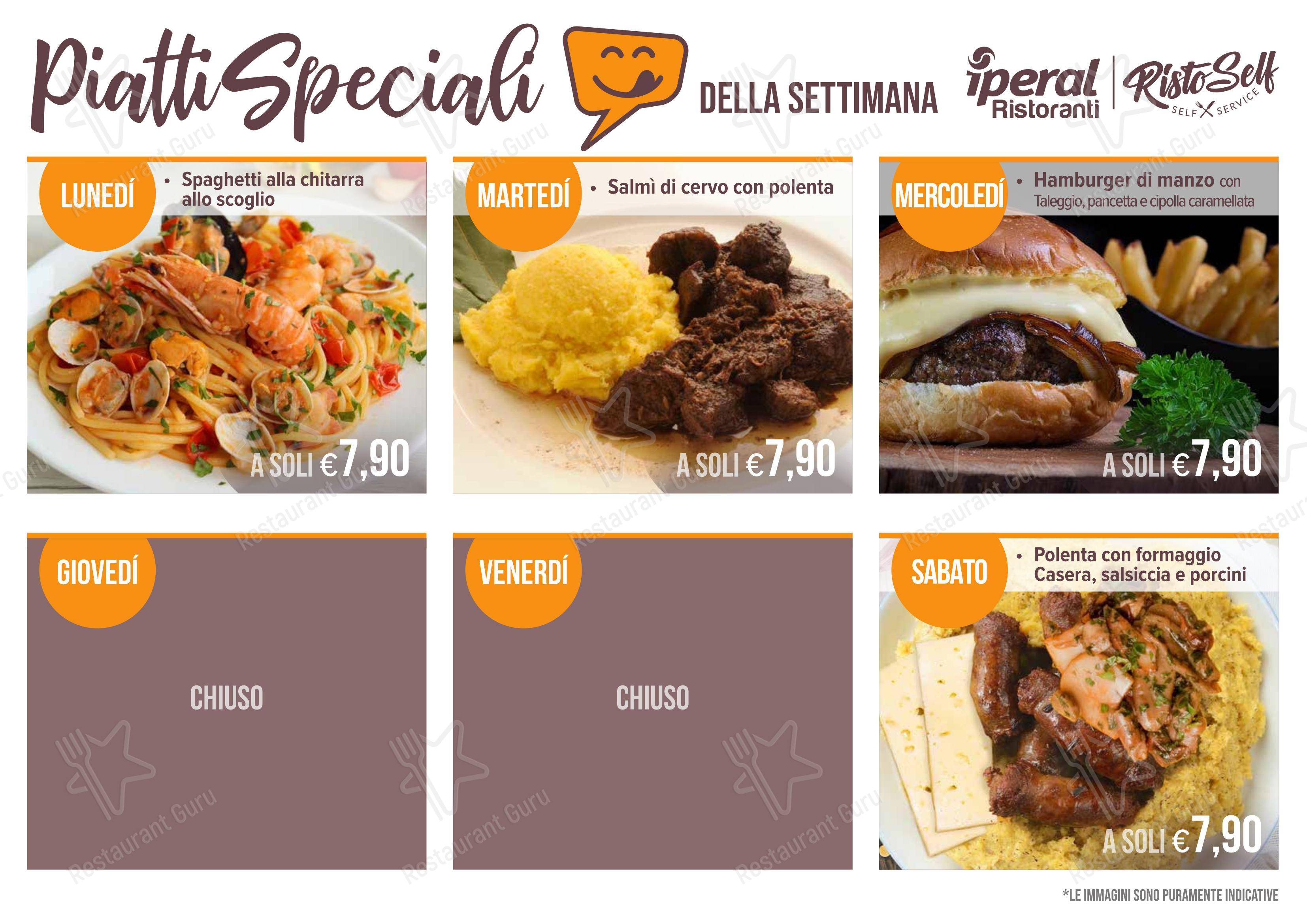 Menu di Iperal RistoBar - Fuentes - Ночное меню