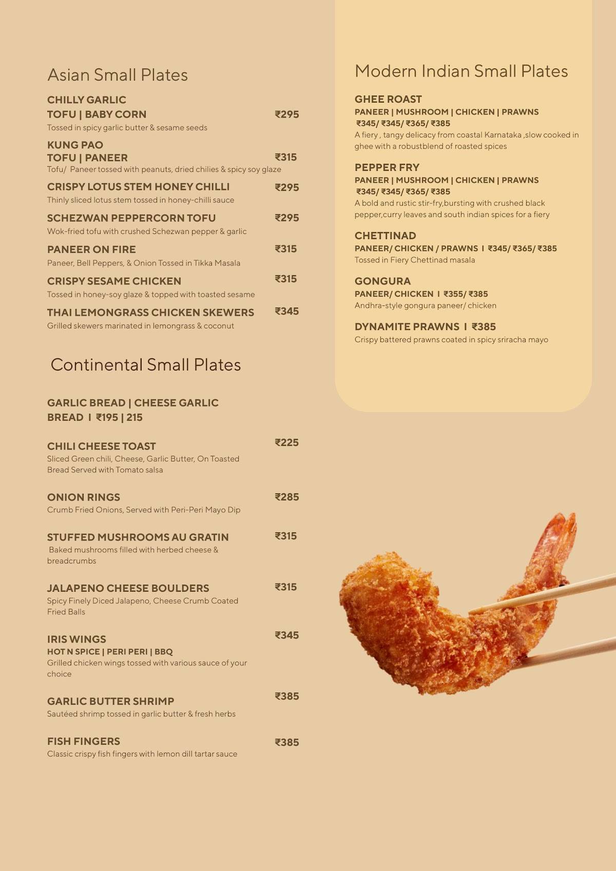 Iris Café & Kitchen, JP Nagar menu
