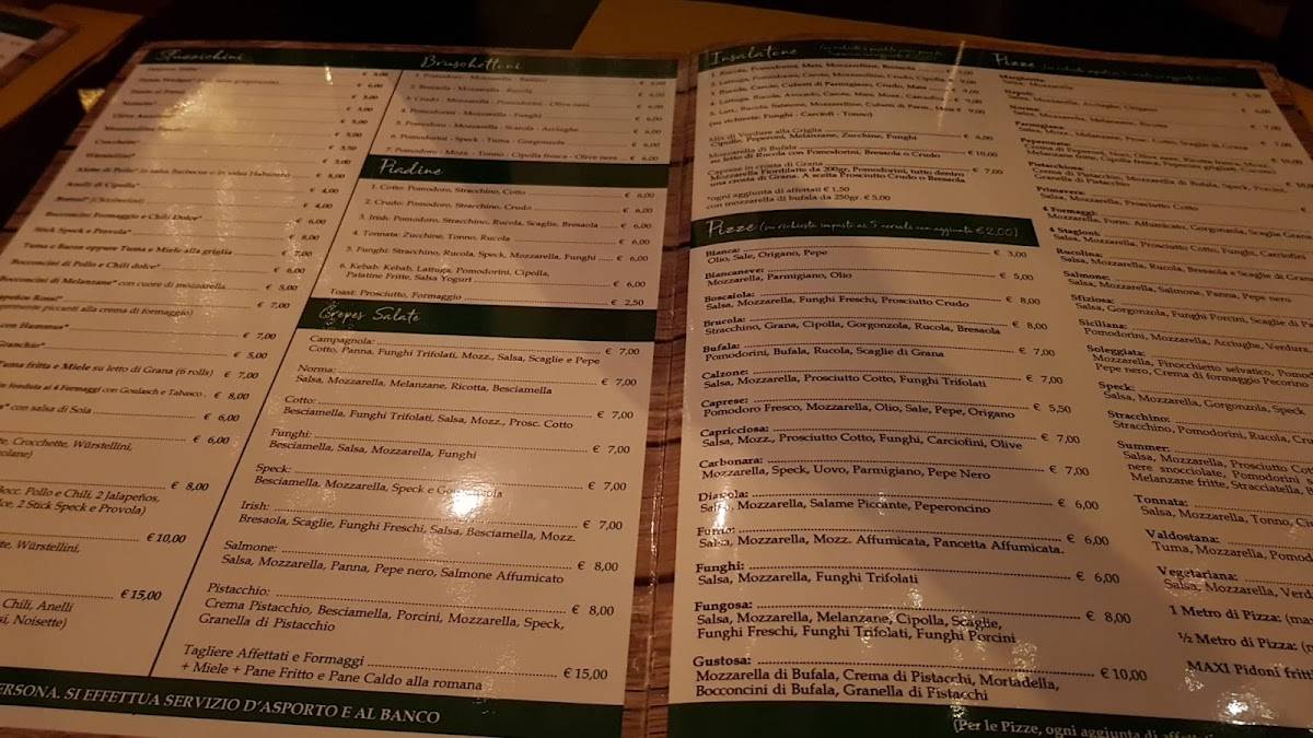 Menu di Irish Pub 