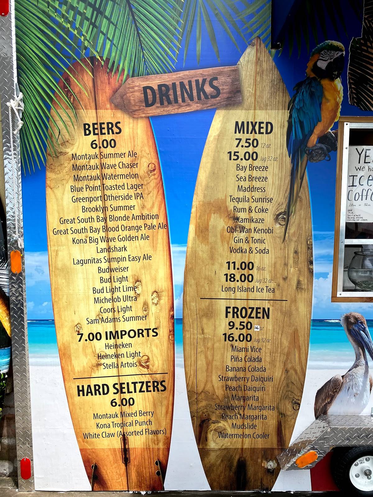 Menu at Key West Islip Beach pub & bar, Islip