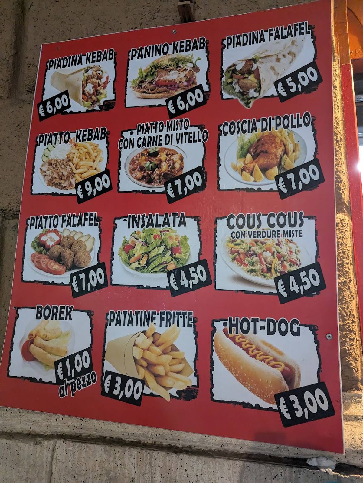 Menu di Istambul 