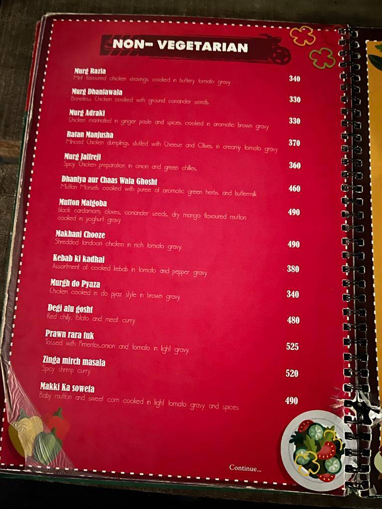 Italy via Punjab menu