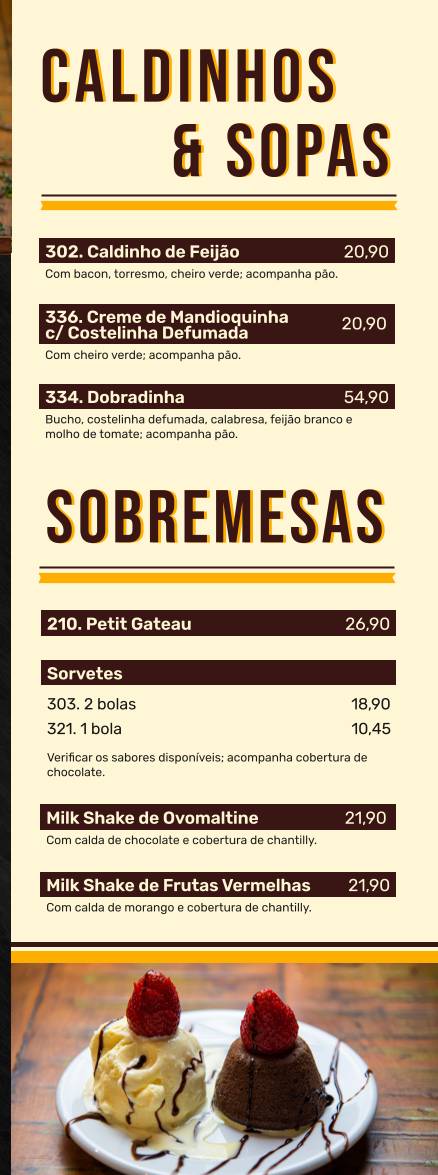Jabuti Bar cardápio