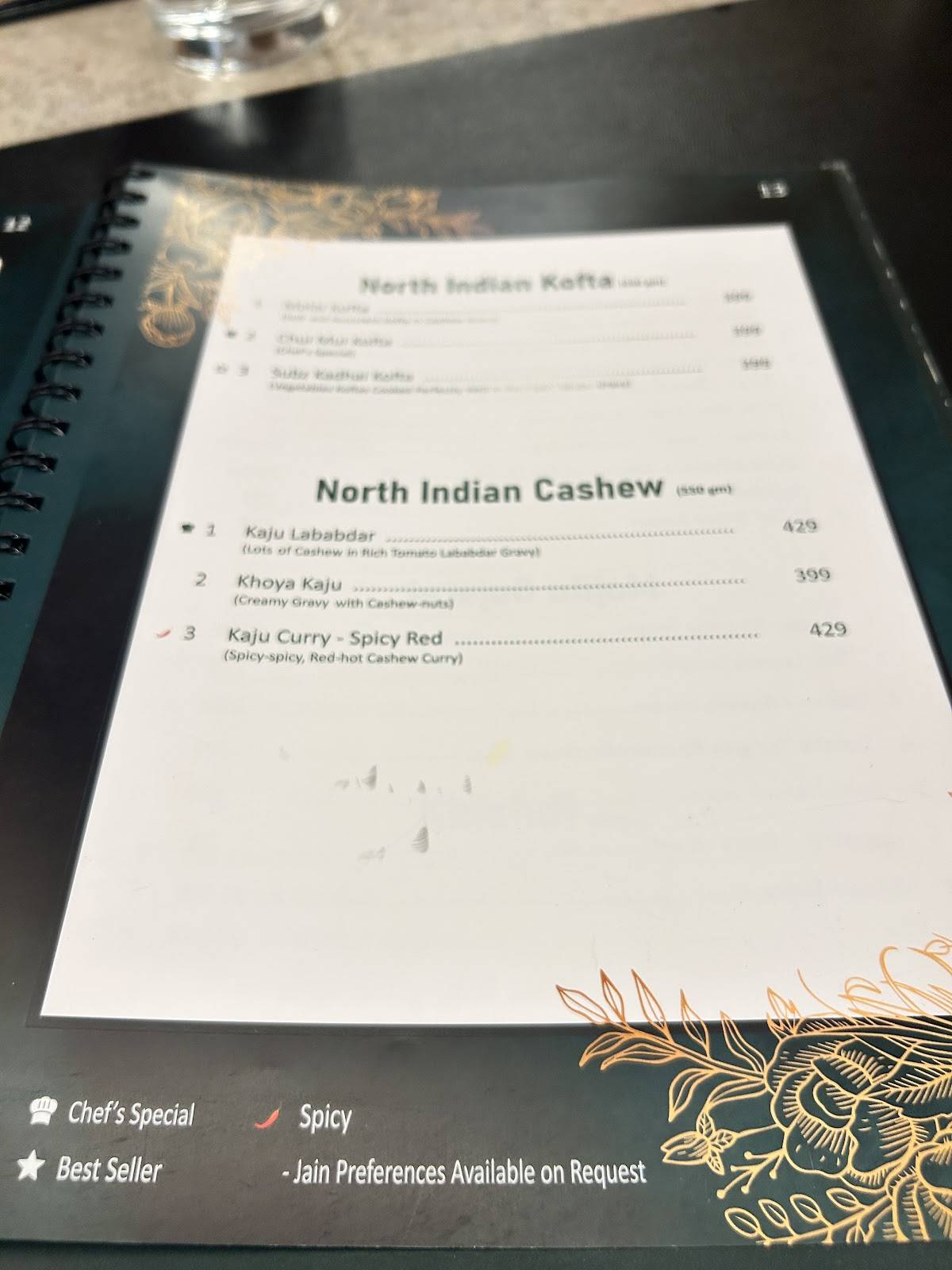 Jagdish World Cuisine Restaurant menu