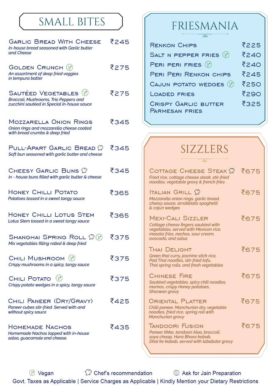 Gazebo by The Sushi Company, Jaipur menu