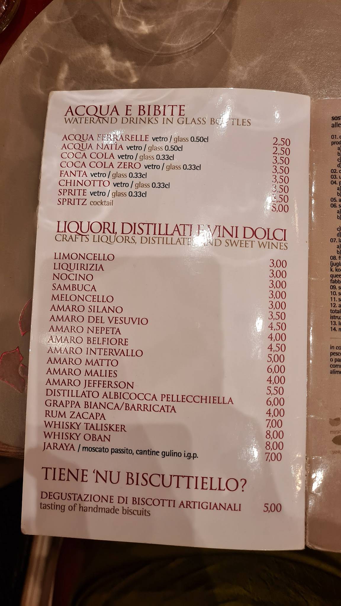 Menu di Januarius 