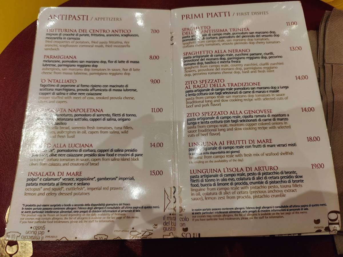 Menu di Januarius 