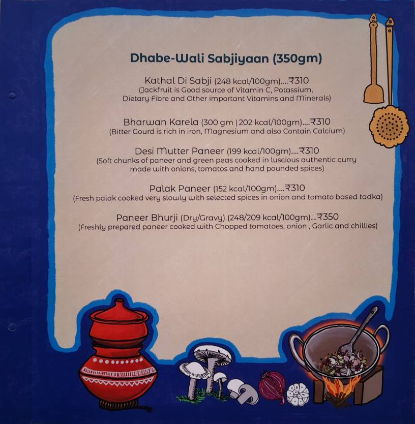 Jassi De Parathe menu