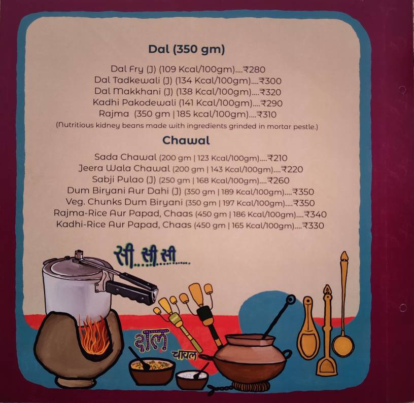 Jassi De Parathe menu