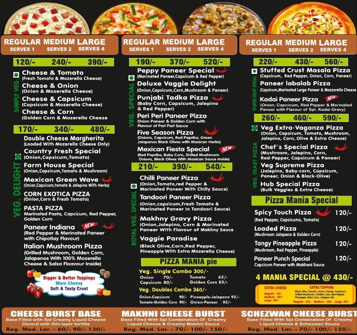 DA PIZZA HUB, JIND menu