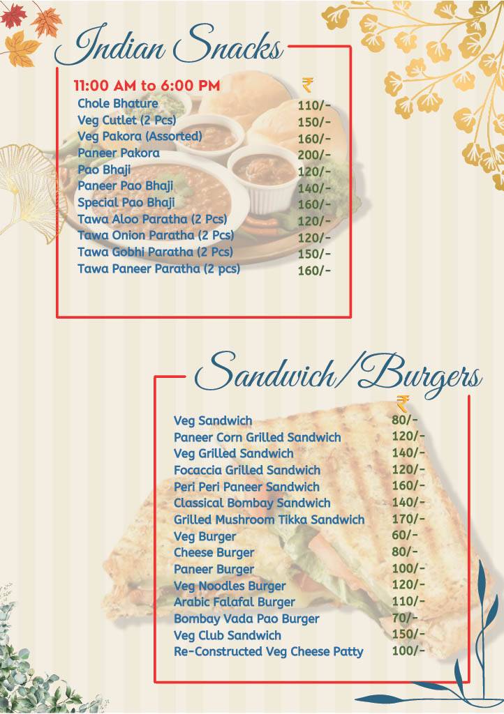 Jingalala Sweets & Restaurant menu
