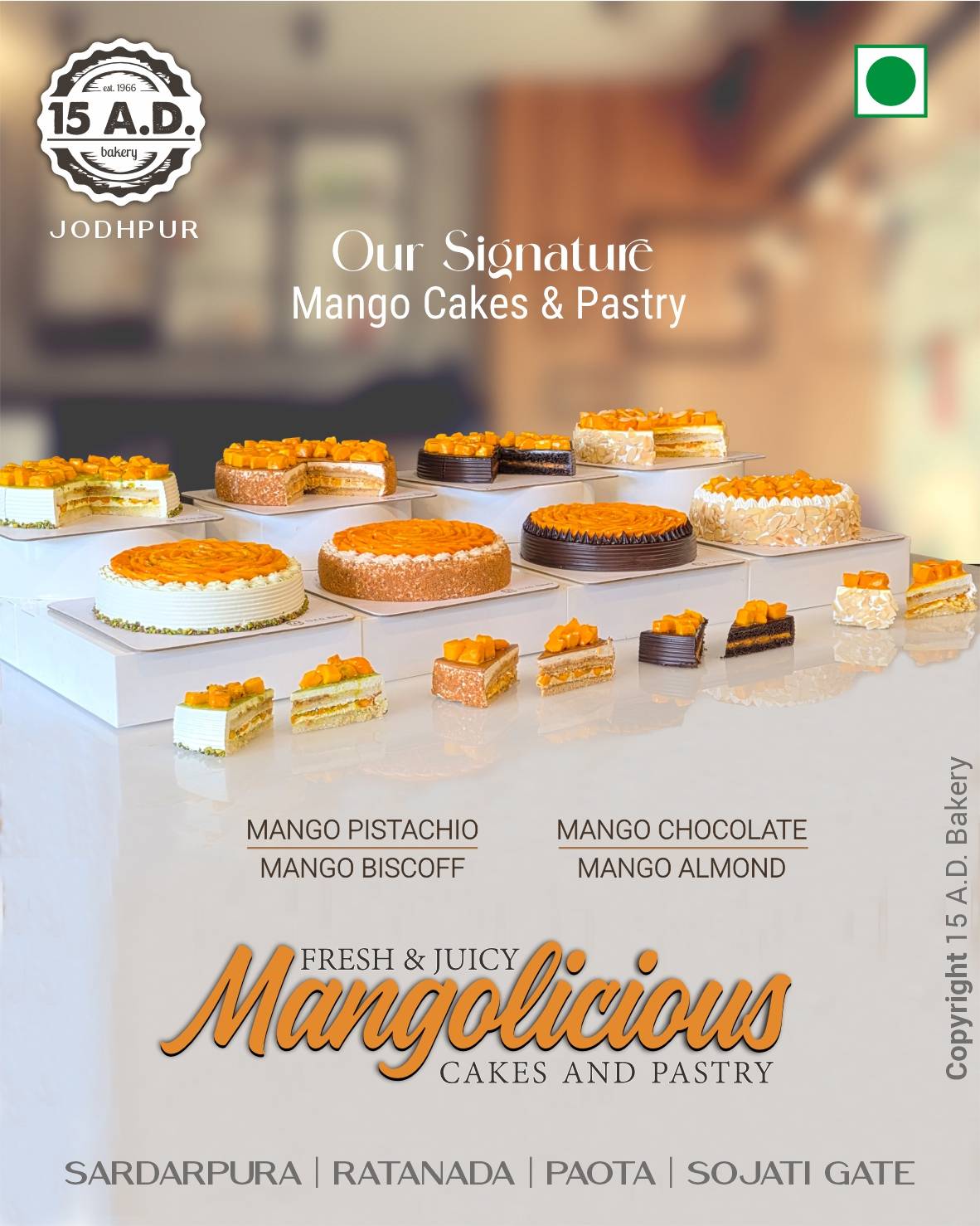 15 A.D. Bakery - Sardarpura menu