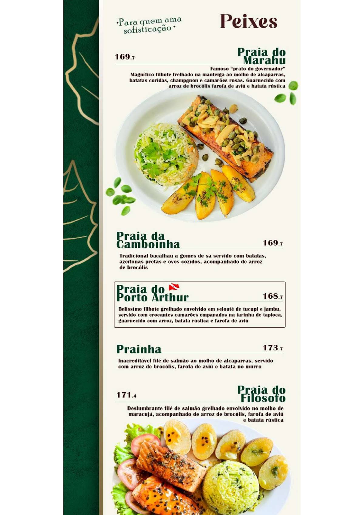 Jurubeba Mosqueiro cardápio