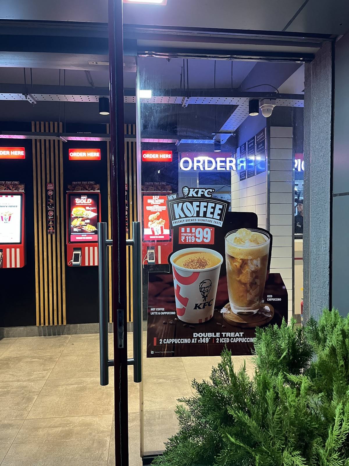 KFC menu