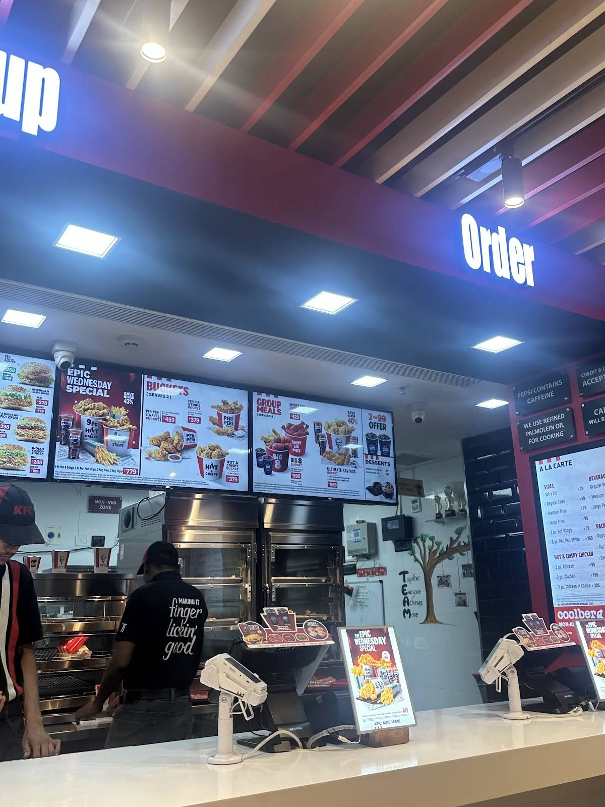 KFC menu
