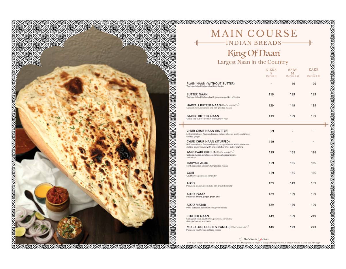 Kake Di Hatti Lajpat Nagar menu