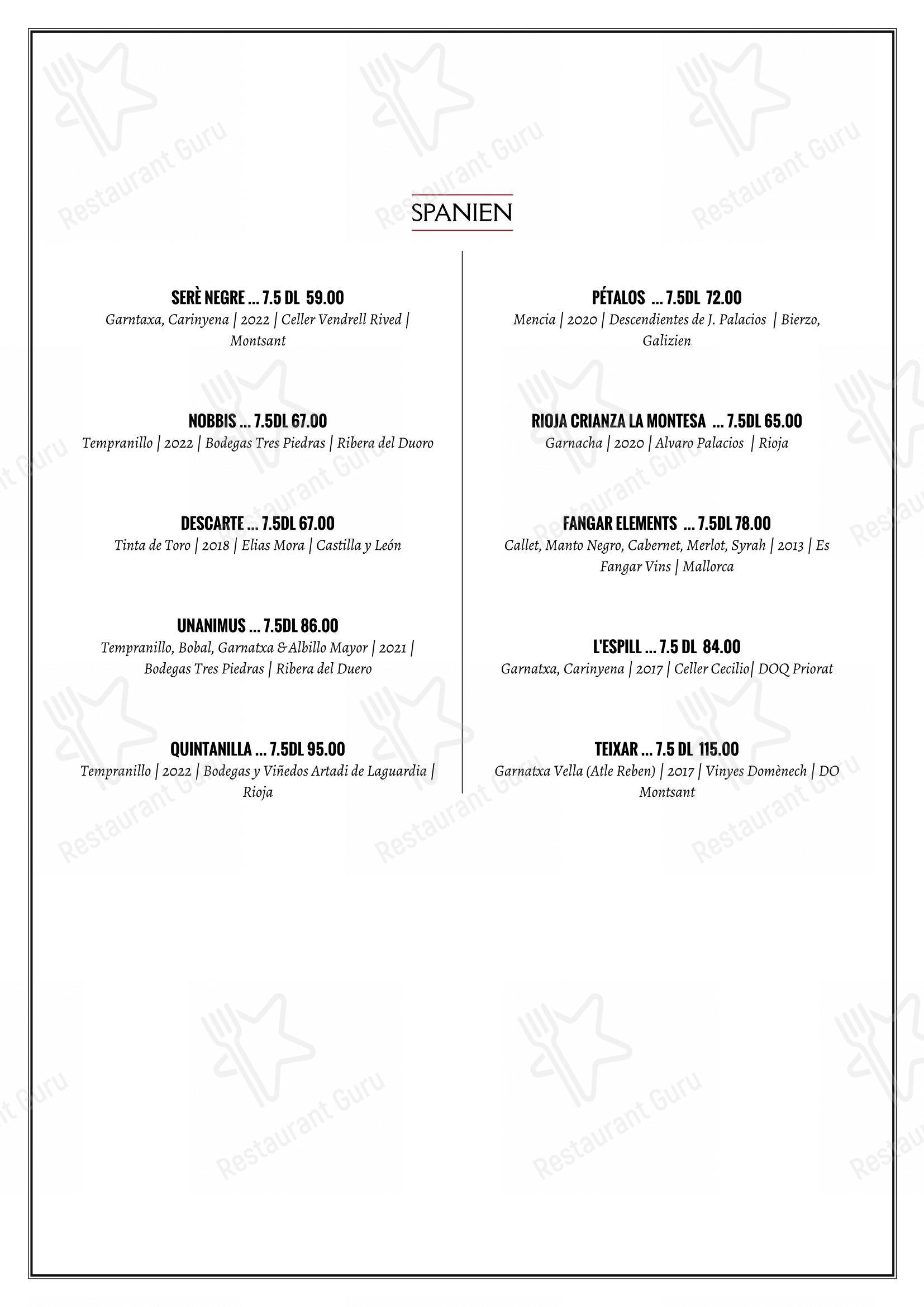 Kantorei in Zurigo - Ночное меню