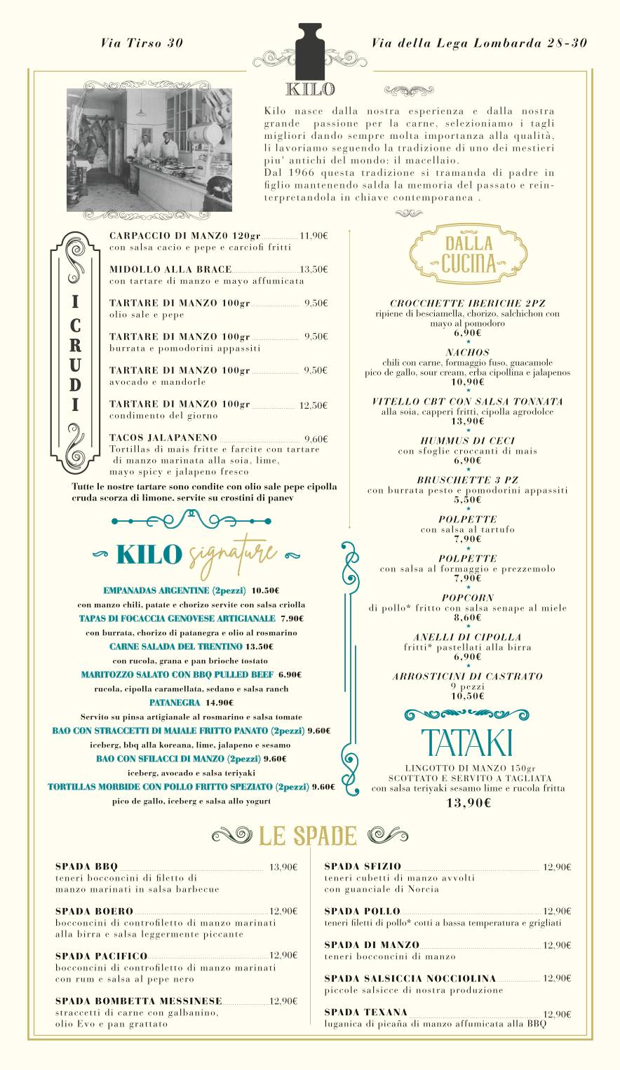 Menu di Kilo Restaurant 