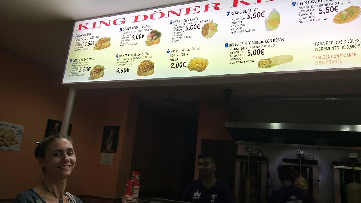 Carta Del Restaurante King D Ner Kebab Valladolid Calle Dr Moreno