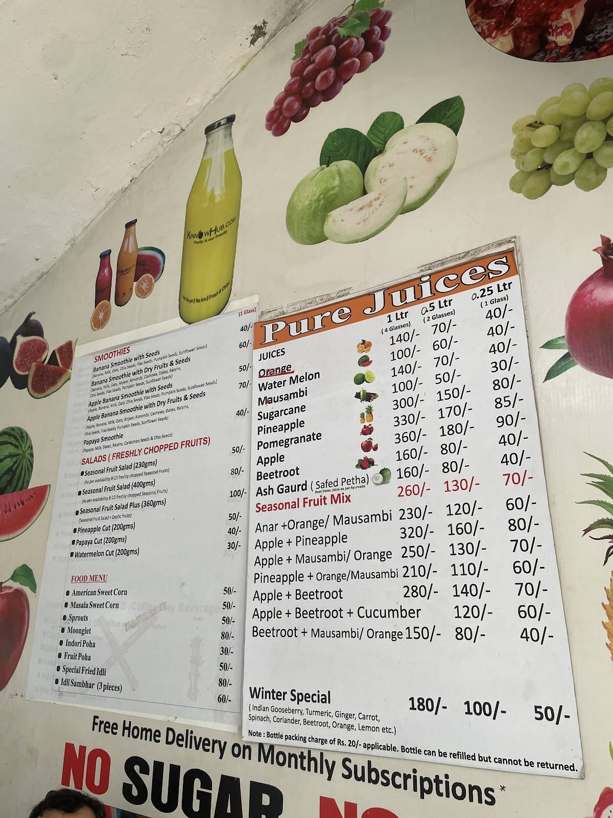 Kinnow Hub menu