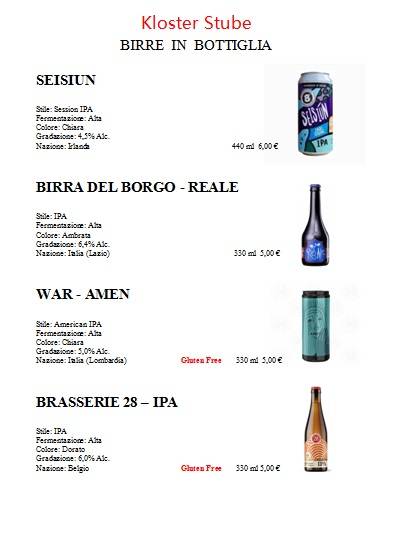 Menu di Kloster Stube 