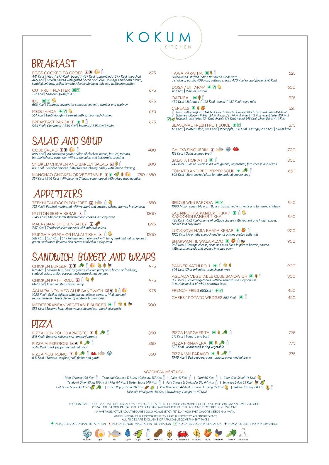 Kokum Kitchen menu