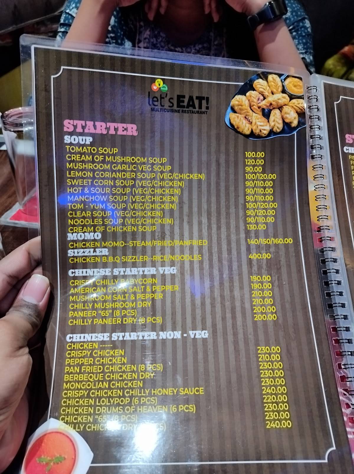 Let's EAT menu