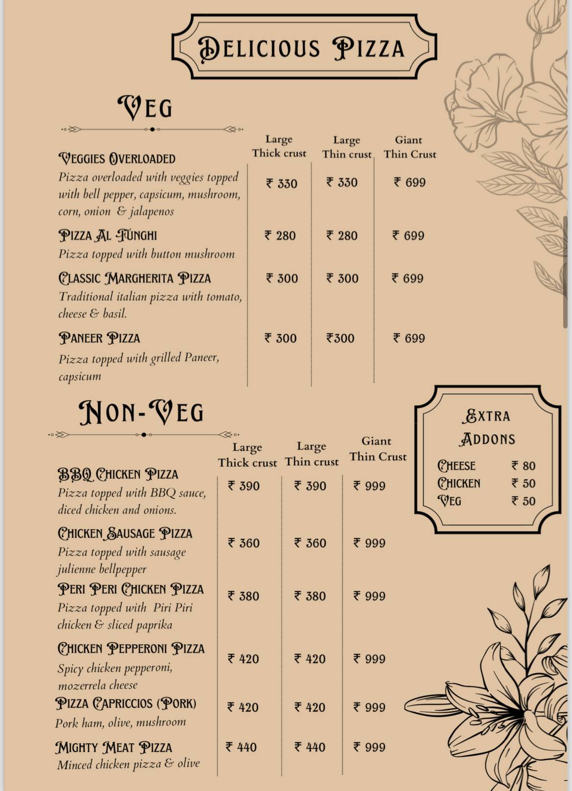The MidTown Bistro menu