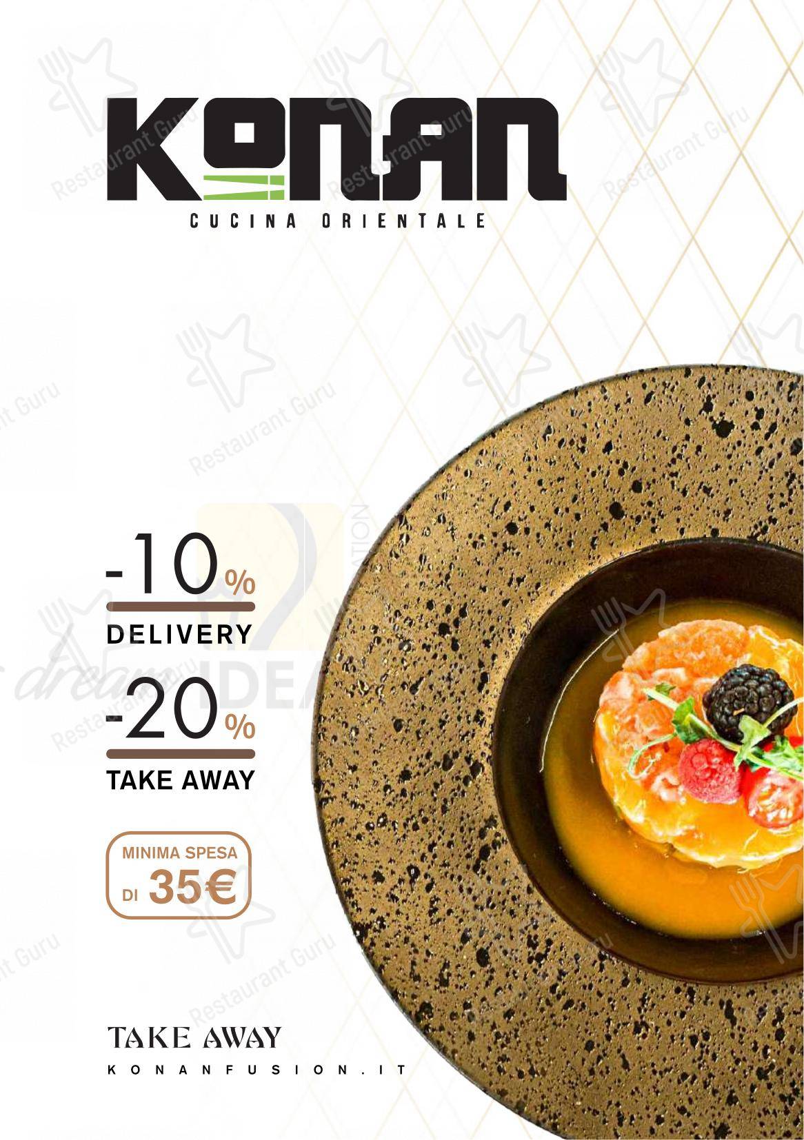 Konan in Roma - Menu