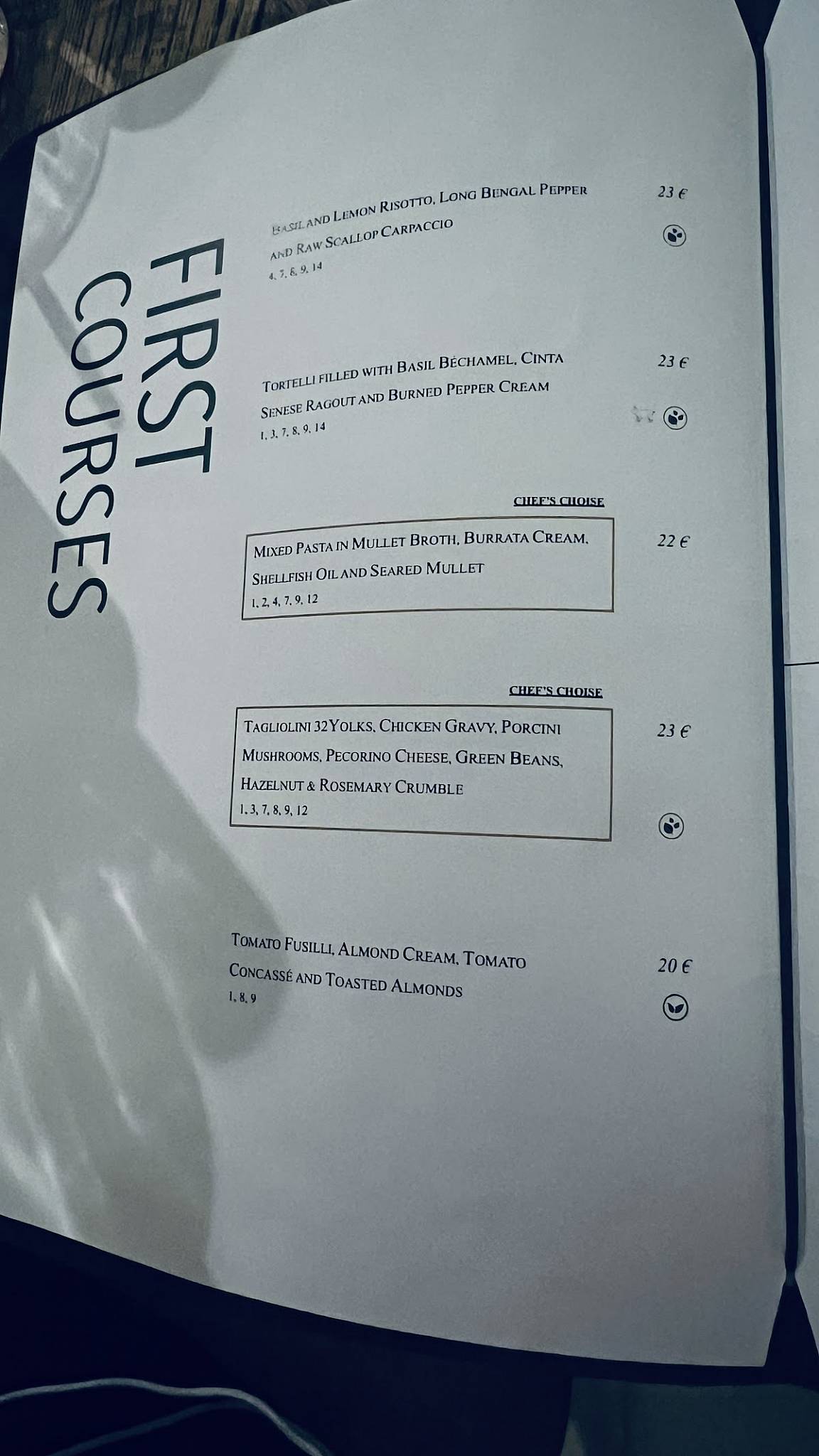 Menu di Konnubio 