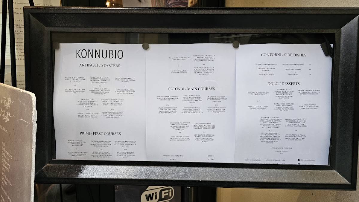 Menu di Konnubio 