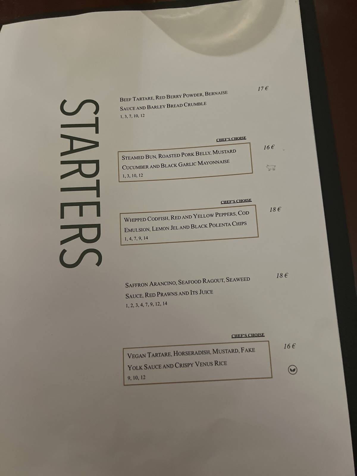 Menu di Konnubio 