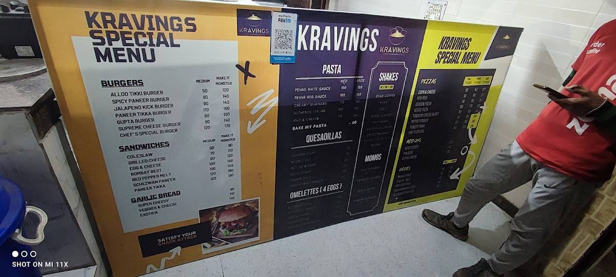 Kravings menu