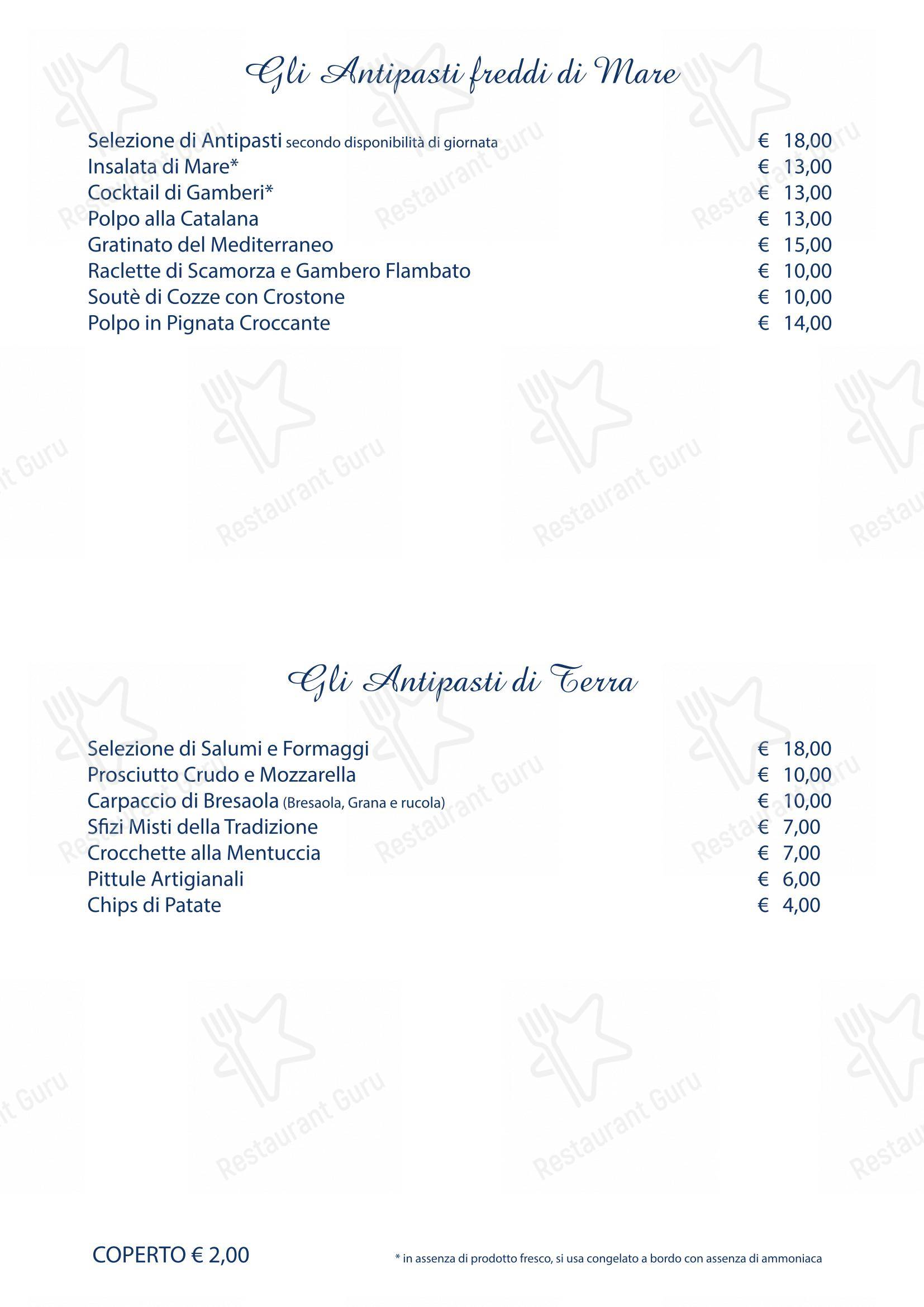 Menu per LA PASSEGGIATA - Ristorante, Pizzeria, Bar e Pasticceria ristorante