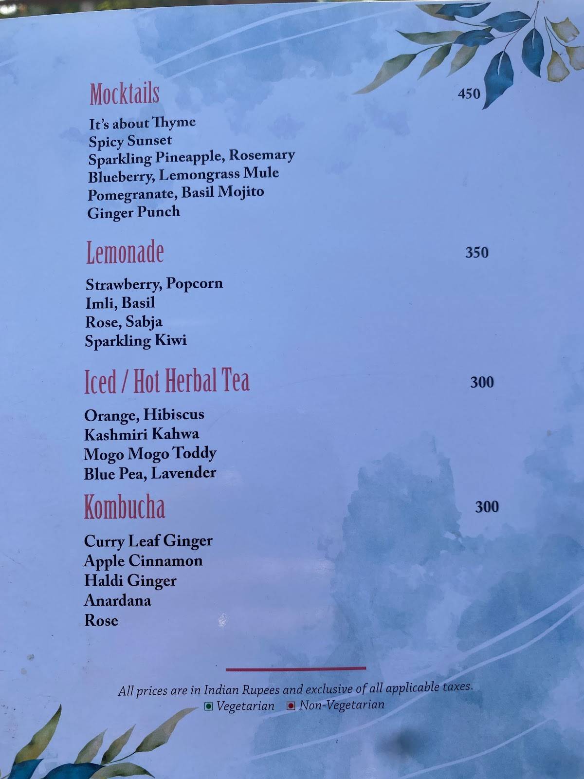 LAKE 360 menu