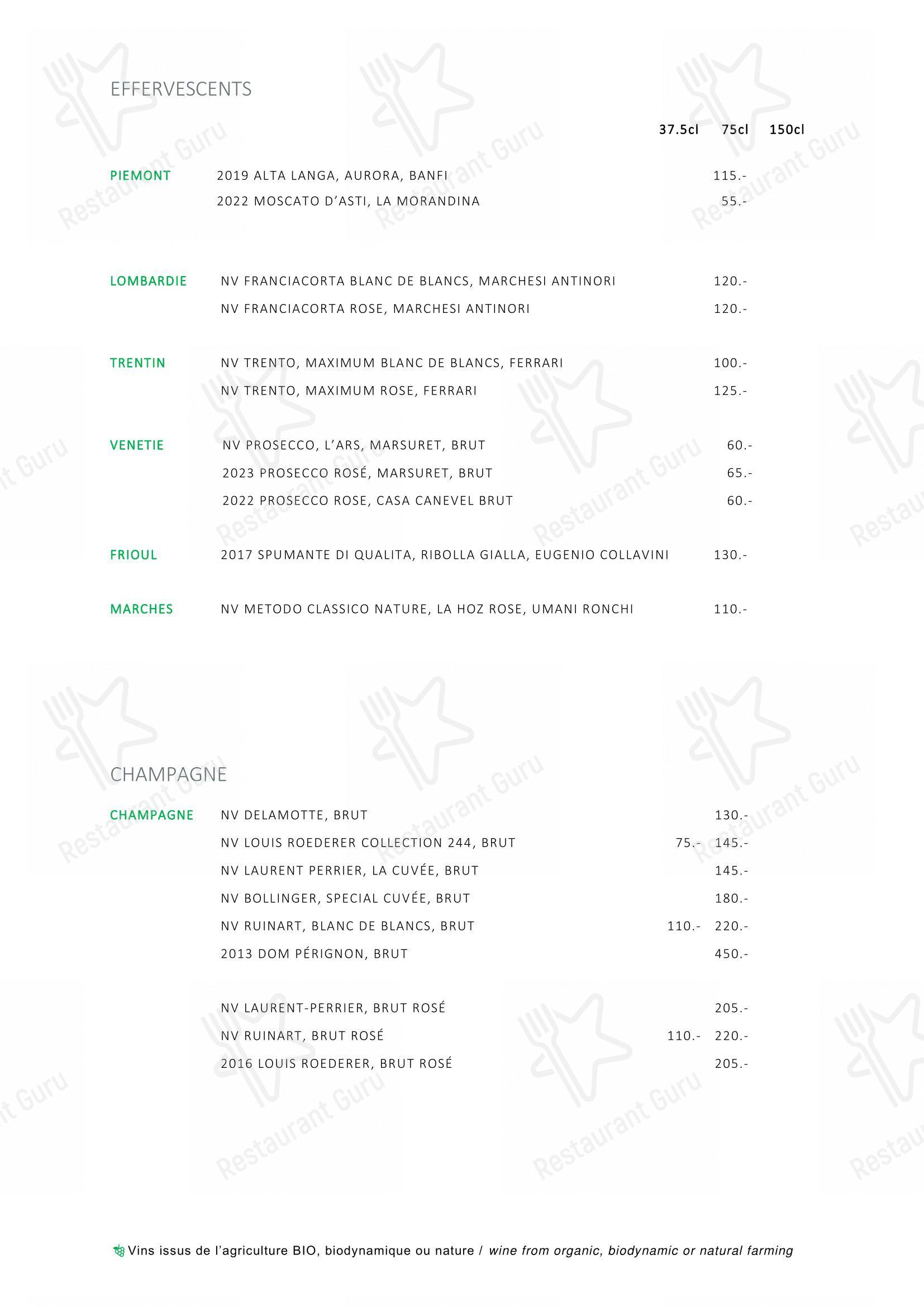 Основное меню per L'Accademia ristorante