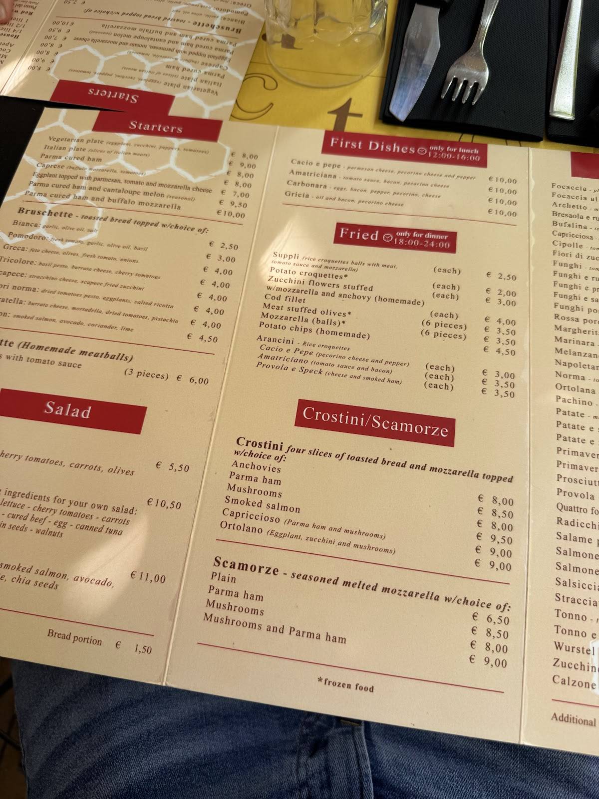 Menu di L'Archetto 