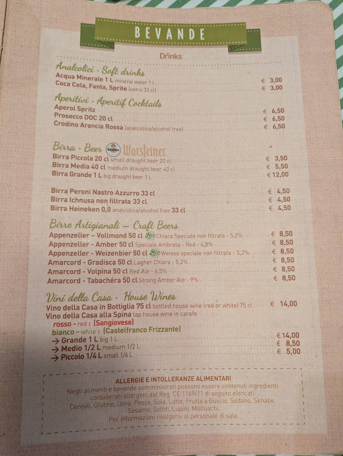 Menu di L'Isola della Pizza 