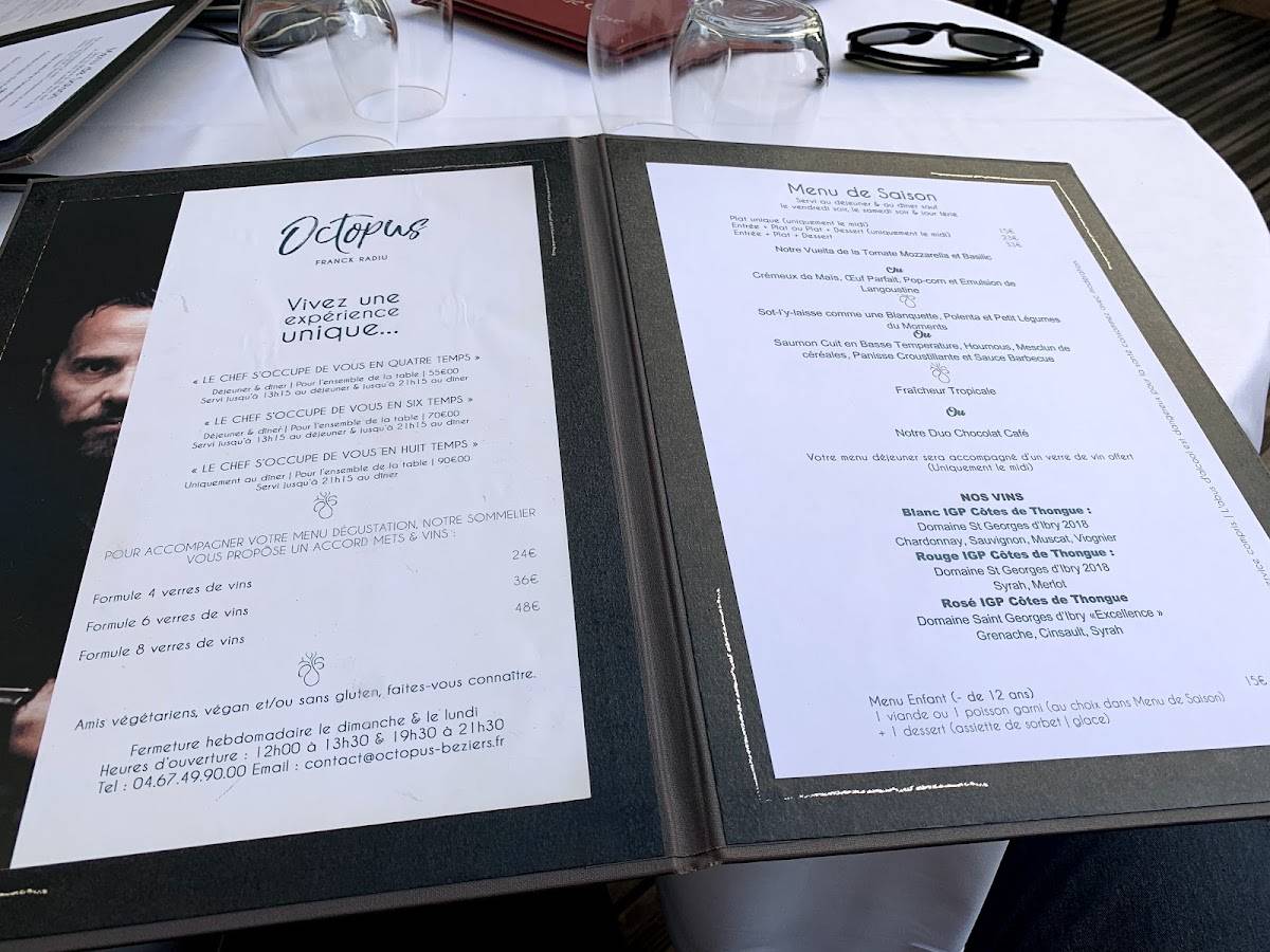 Menu de Octopus