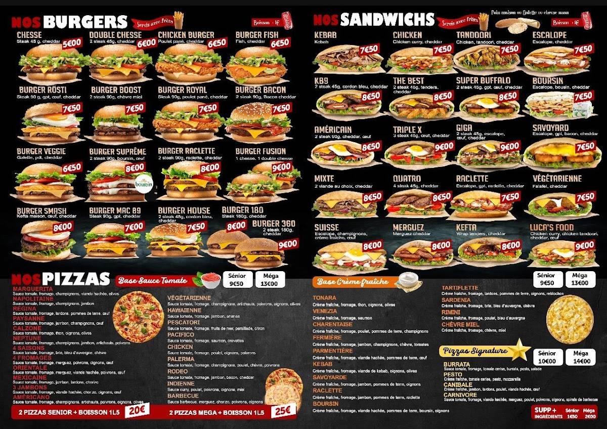 Menu de LUCA’S FOOD