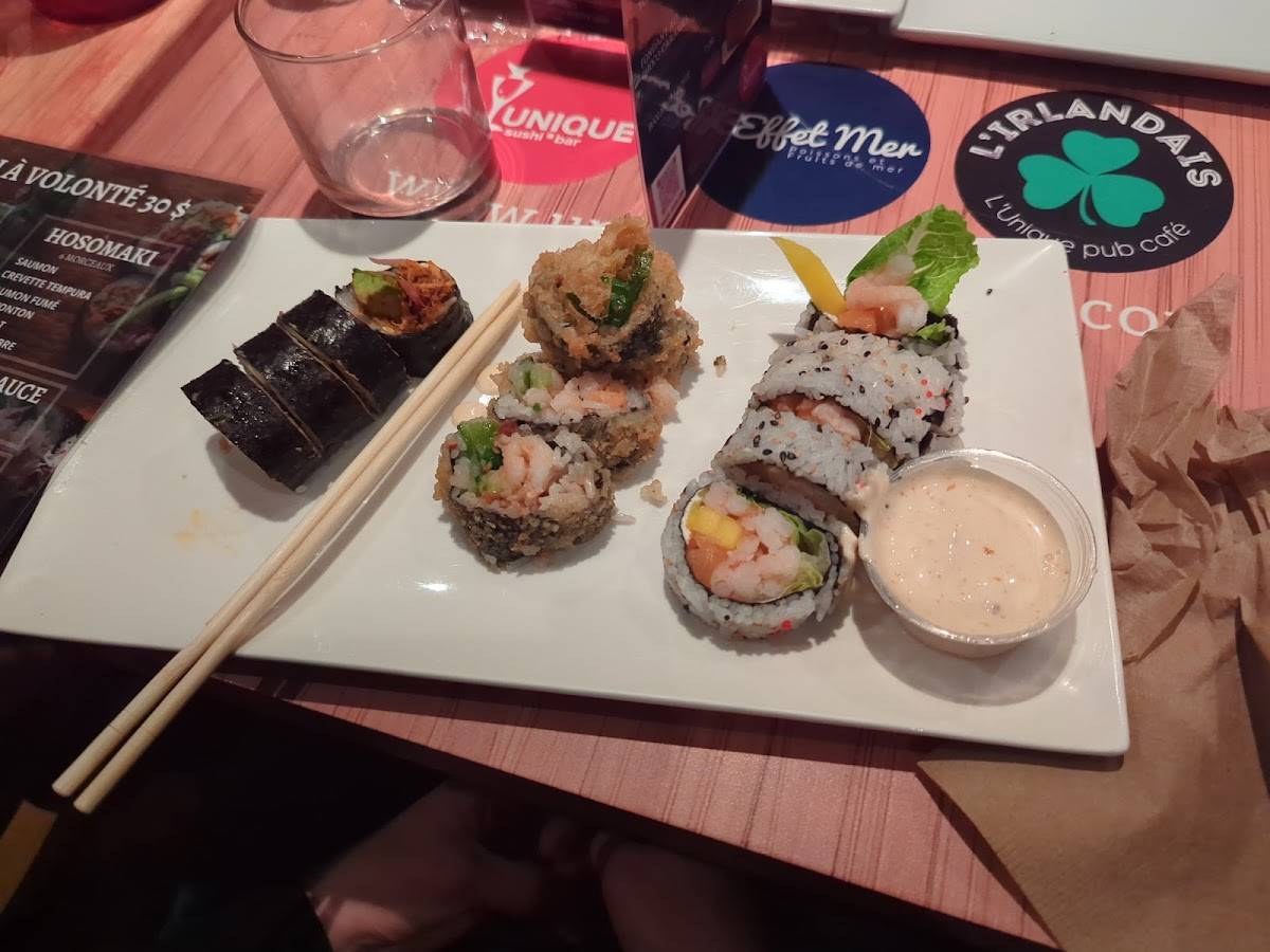 Menu de L'Unique Sushi Bar