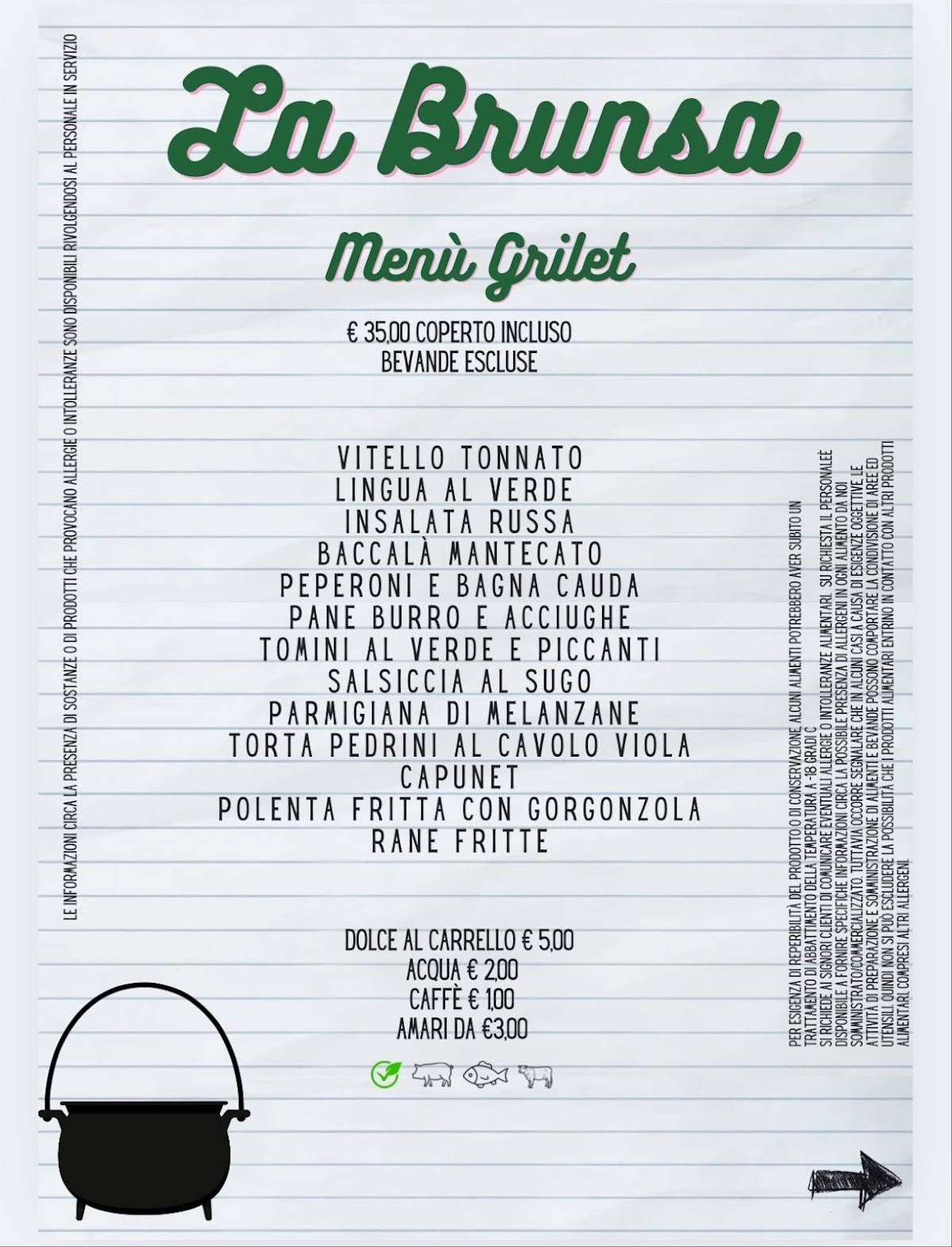 Menu di La Brunsa 