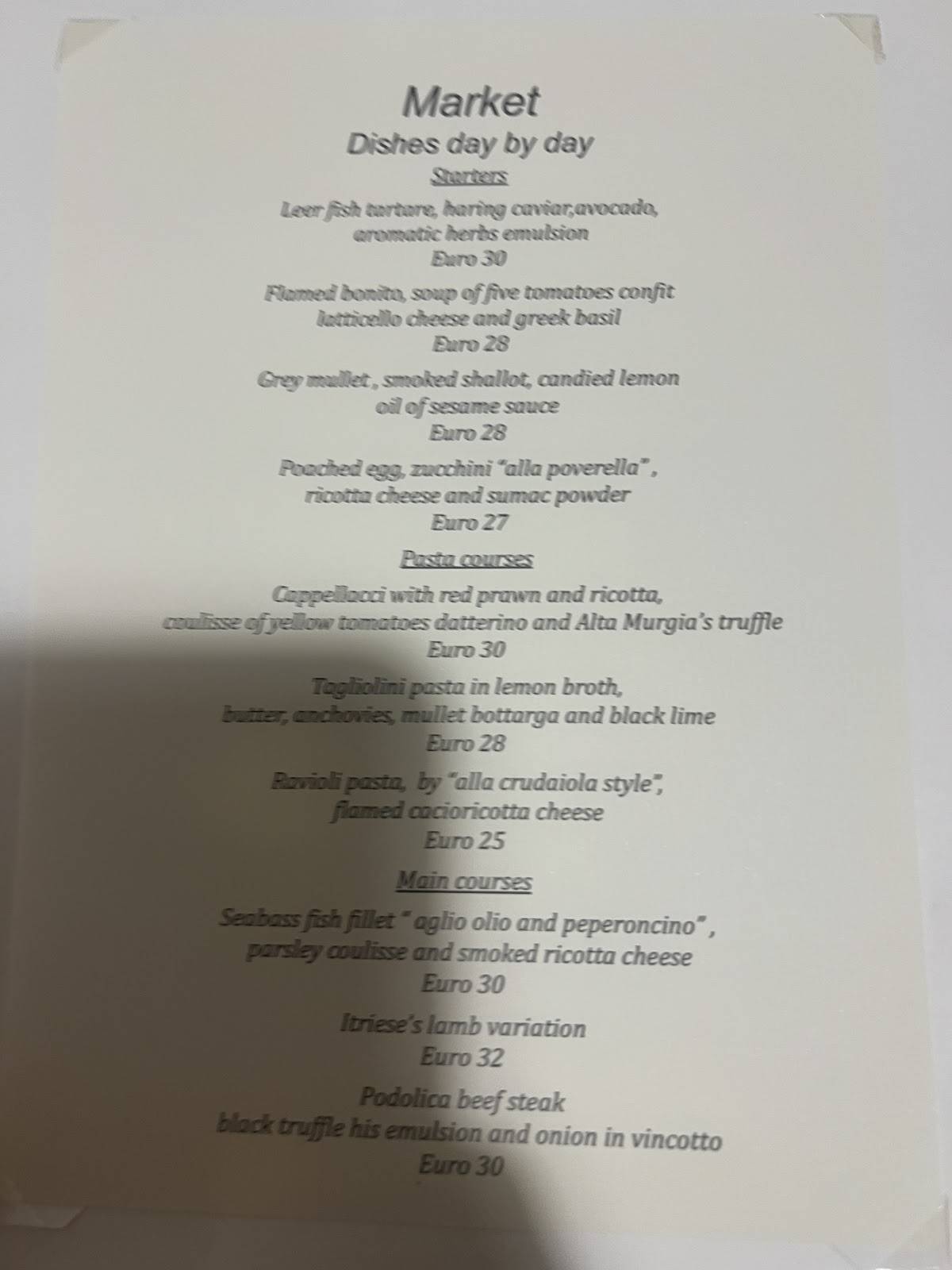 Menu di La Bul 