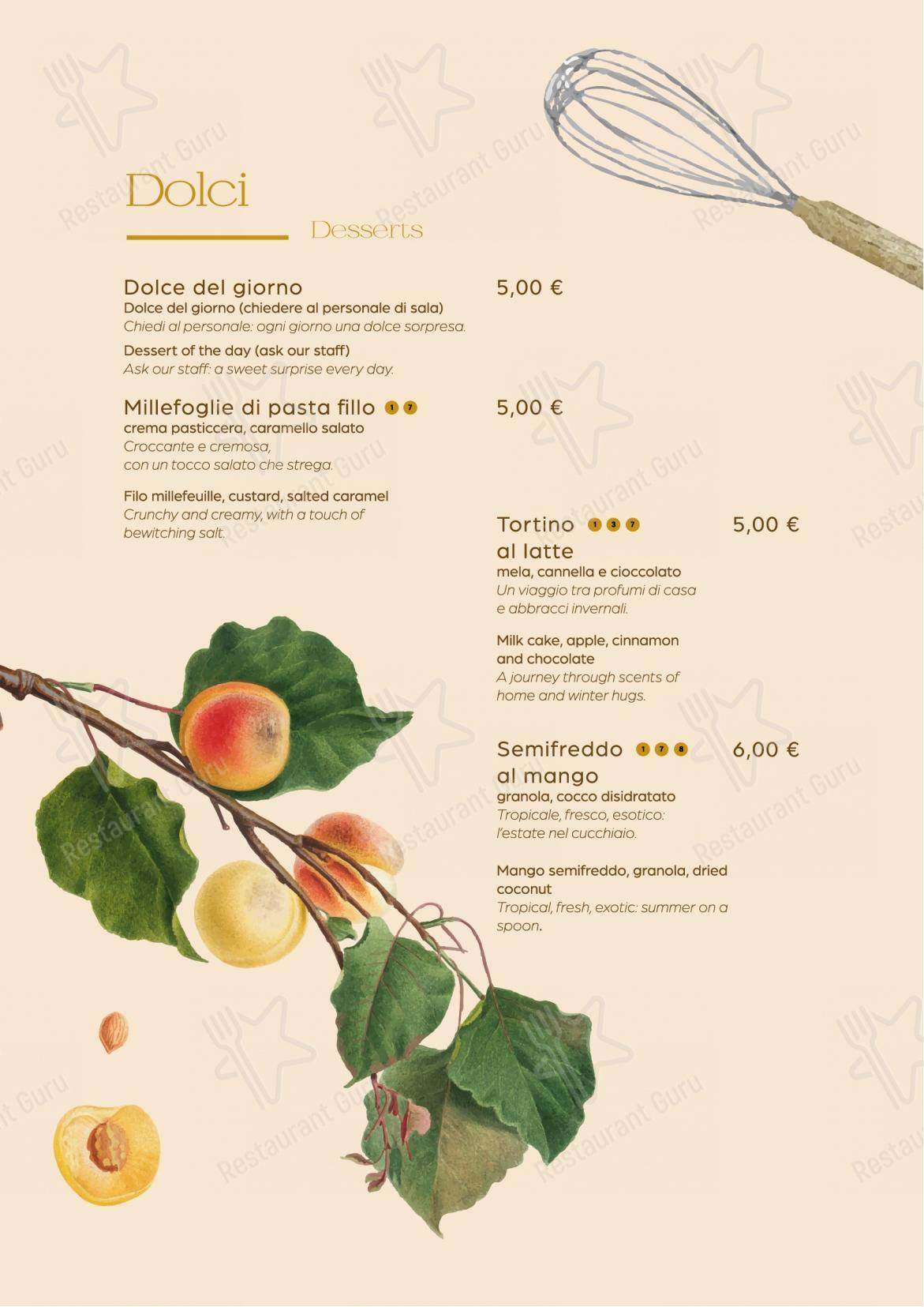 Menu per La Congrega
