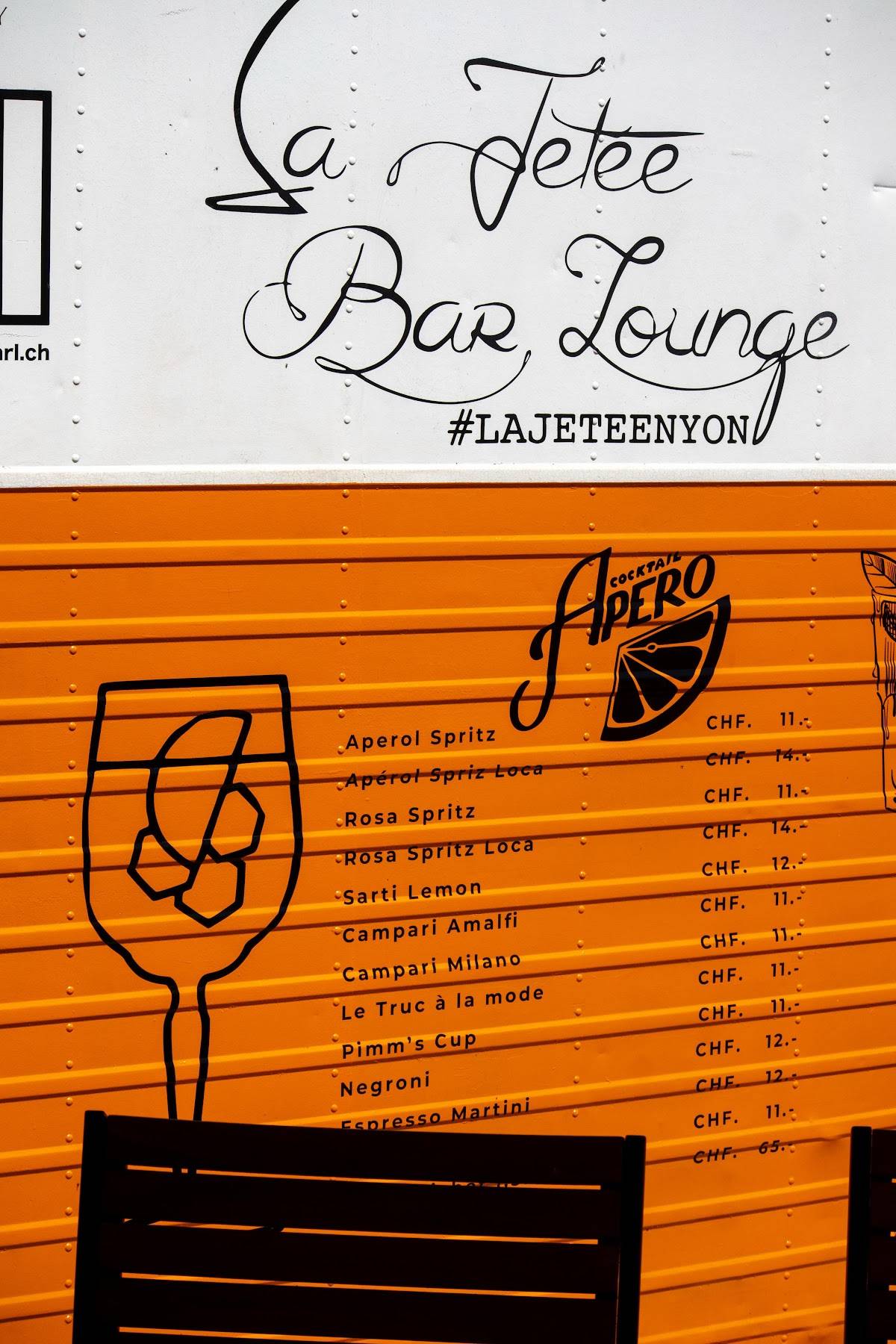 Menu di La Jetée Bar Lounge // #lajeteenyon 