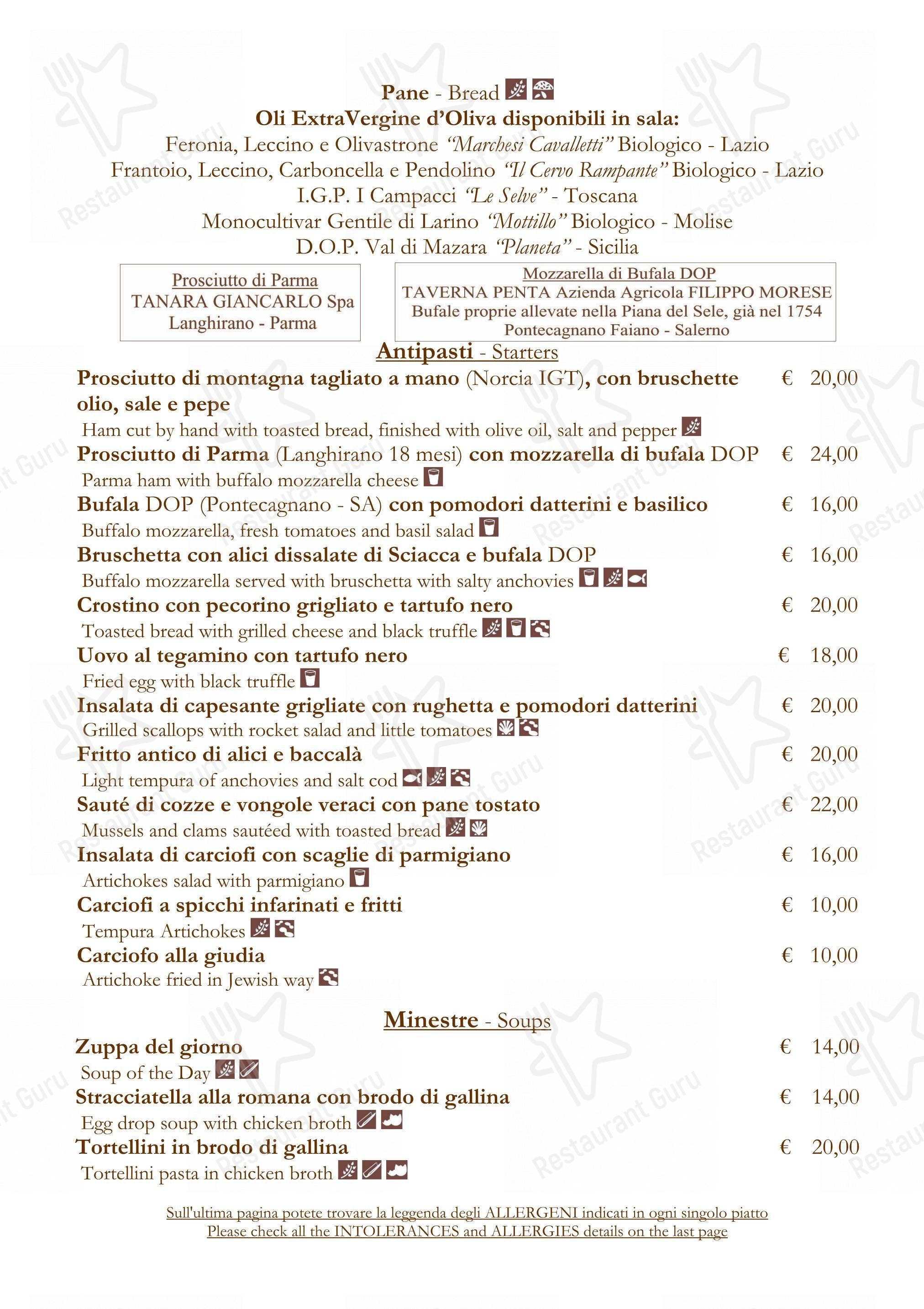 Menu per La Matriciana Dal 1870 ristorante