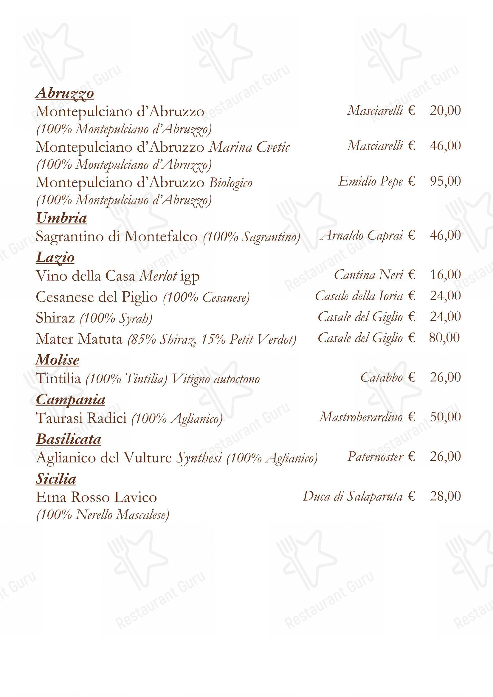 Menu di La Matriciana Dal 1870 - 菜单