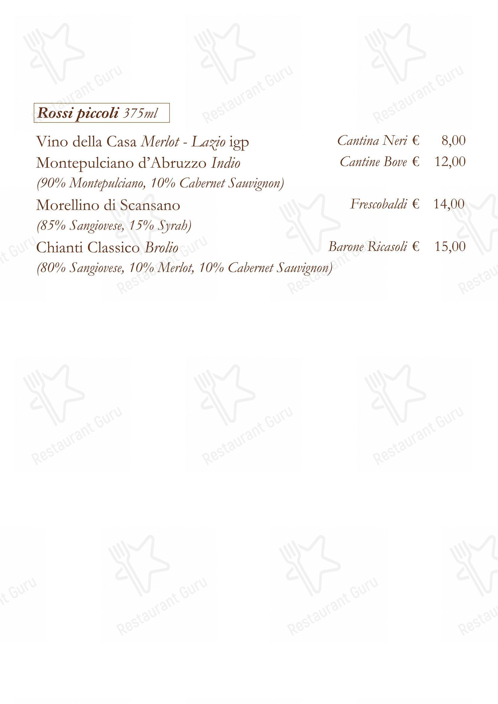 La Matriciana Dal 1870 in Roma - 菜单