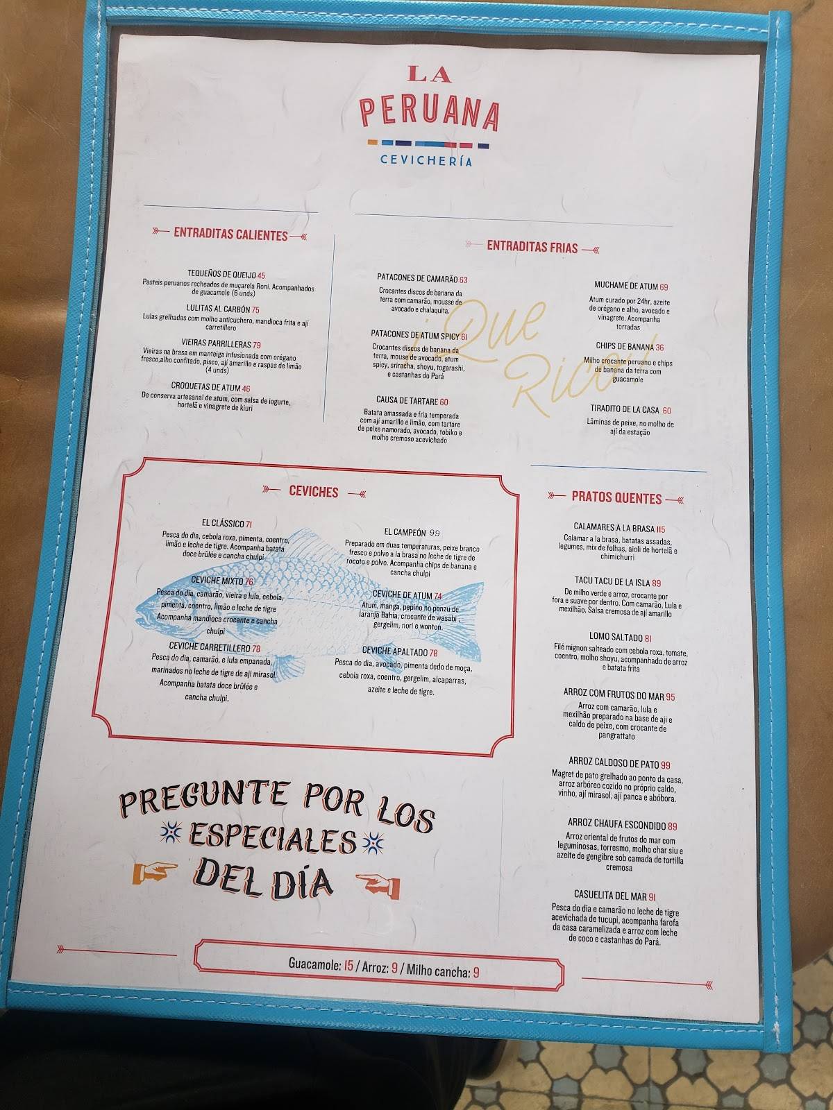 La Peruana cardápio